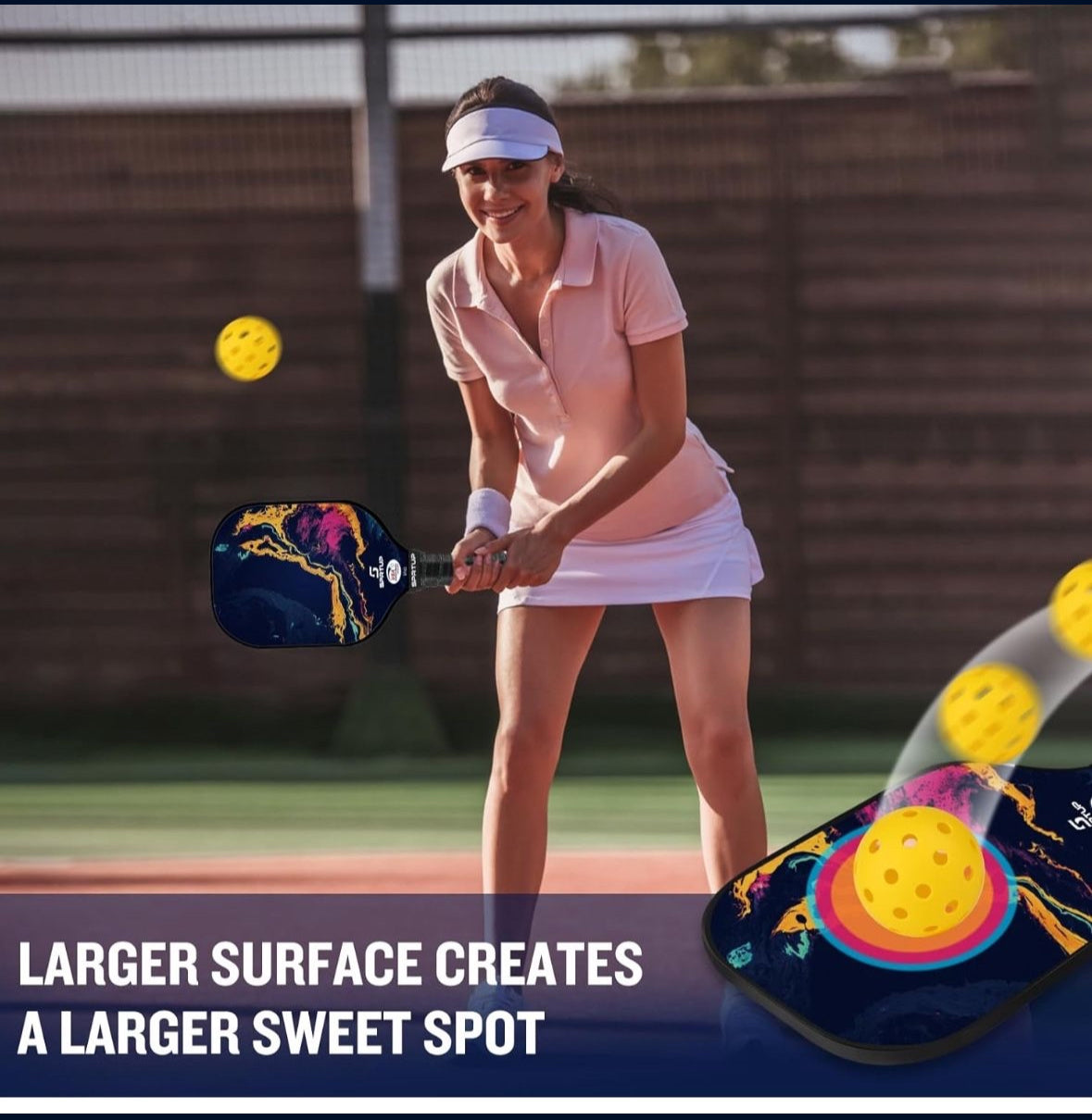 Pickleball Paddles, USAPA Approved Fiberglass Surface Pickleball Set with Pickleball Rackets, Pickleball Paddles Set for Men Women