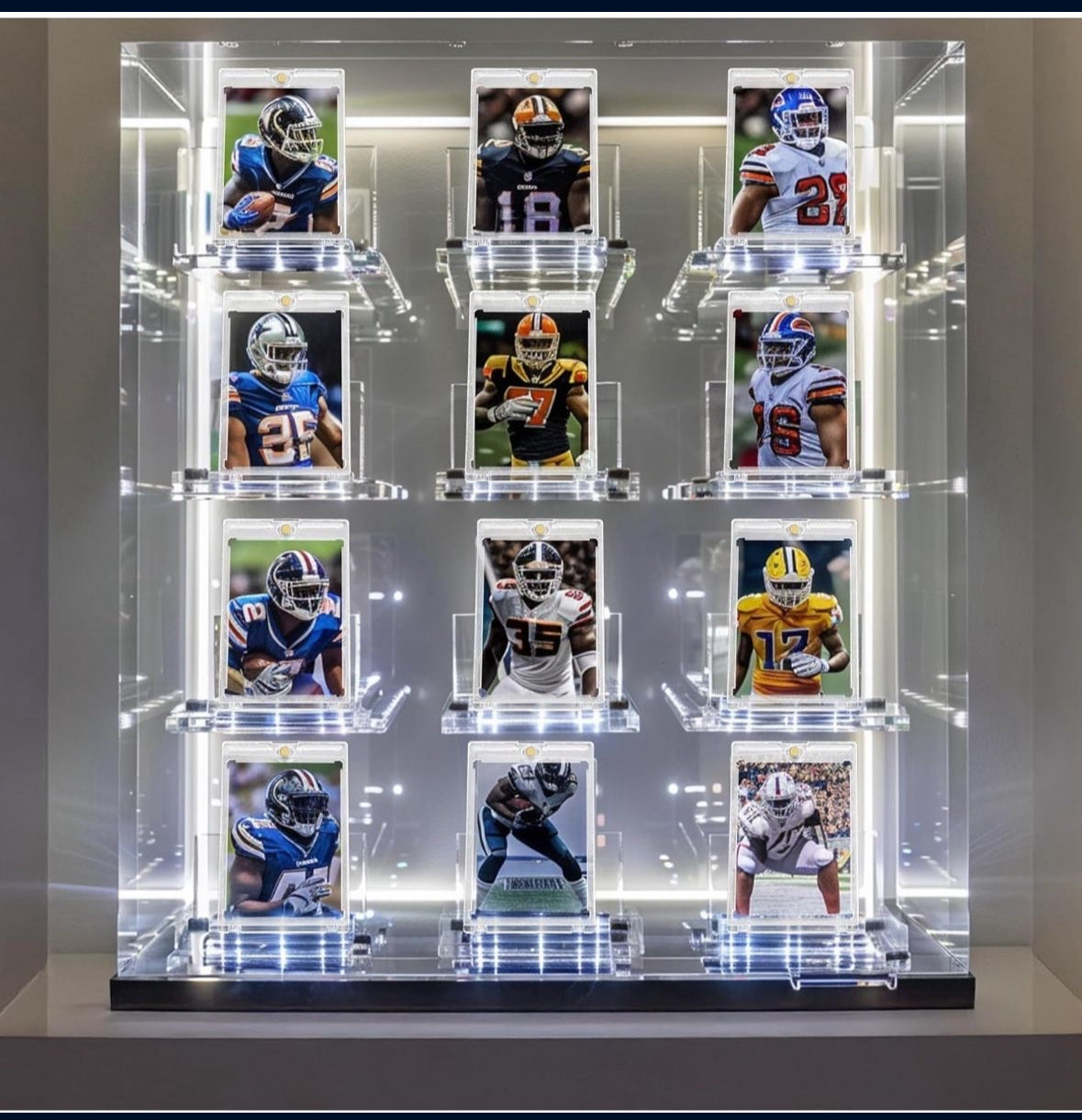 50ct Magnetic Card Holder with U-V Protection, Hard Plastic Protectors for Trading, Baseball, Game, and Sports Cards