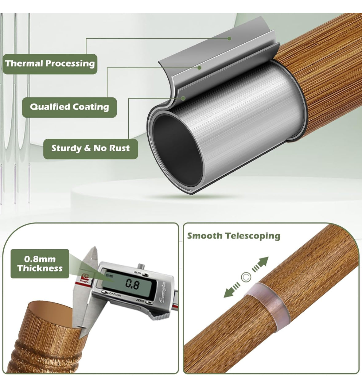 Dress up your windows with our high-quality Wood Boho Curtain Rods for a rustic and stylish look. These adjustable drapery rods perfect for any bedroom or living room.