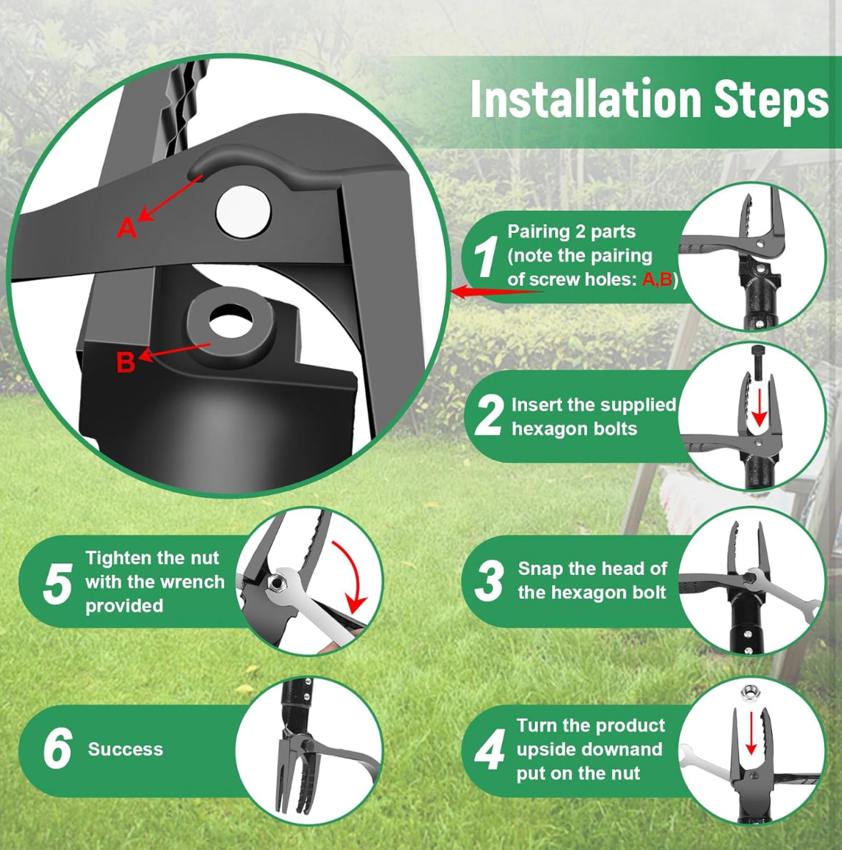 46” Weed Puller Tool, 4-Claw Stand Up Weeder Tool with Adjustable Handle for Removal Weeds