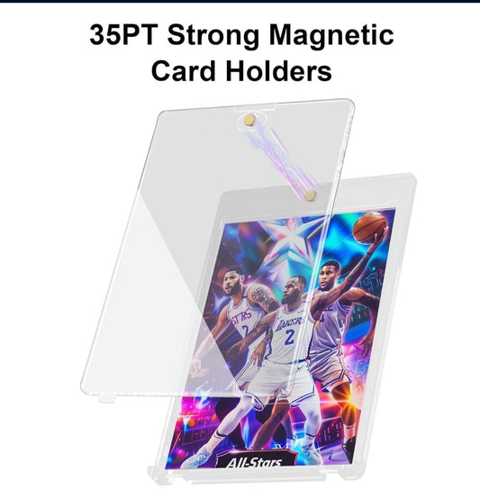 50ct Magnetic Card Holder with U-V Protection, Hard Plastic Protectors for Trading, Baseball, Game, and Sports Cards