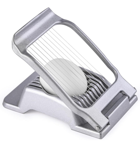 Egg Slicer for Hard Boiled Eggs, Stainless Steel Wire, Heavy Duty Aluminium Egg Cutter Dishwasher Safe for Egg Strawberry Soft Fruit
