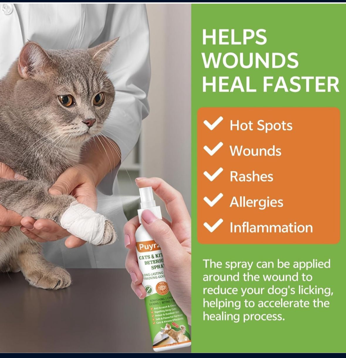 Natural Cat Deterrent Spray, 200ML Kitten Cat Repellent Spray Anti-Scratch for Furniture, Sofas, Curtains, Plants, Non-Toxic, Non-Alcohol Behavior Training