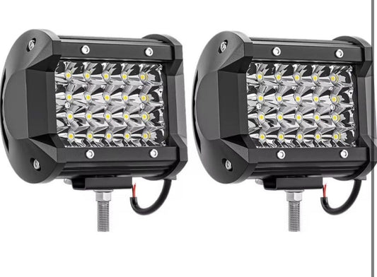 High-performance waterproof LED lights (2pack) for trucks, ATVs, UTVs, golf carts, snowplows, harvesters, grain drills, and boats. Operates on 12V or 24V. Output of 12000LM.