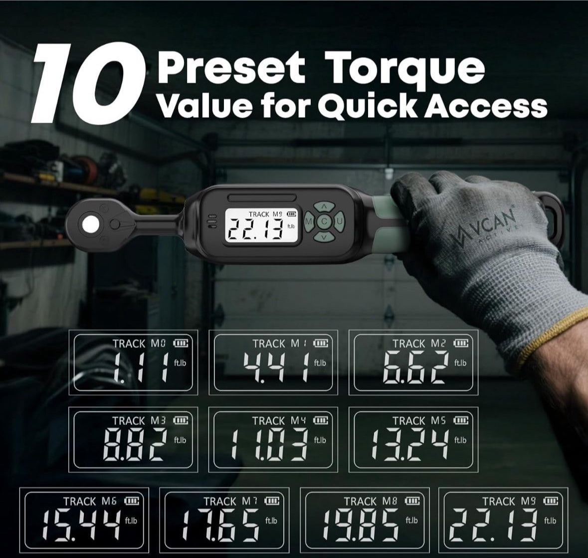 Obtain precise torque measurements with this Digital Torque Wrench Set. Ideal for repairing bikes, motos, and guns. Includes bits and sockets for added versatility.