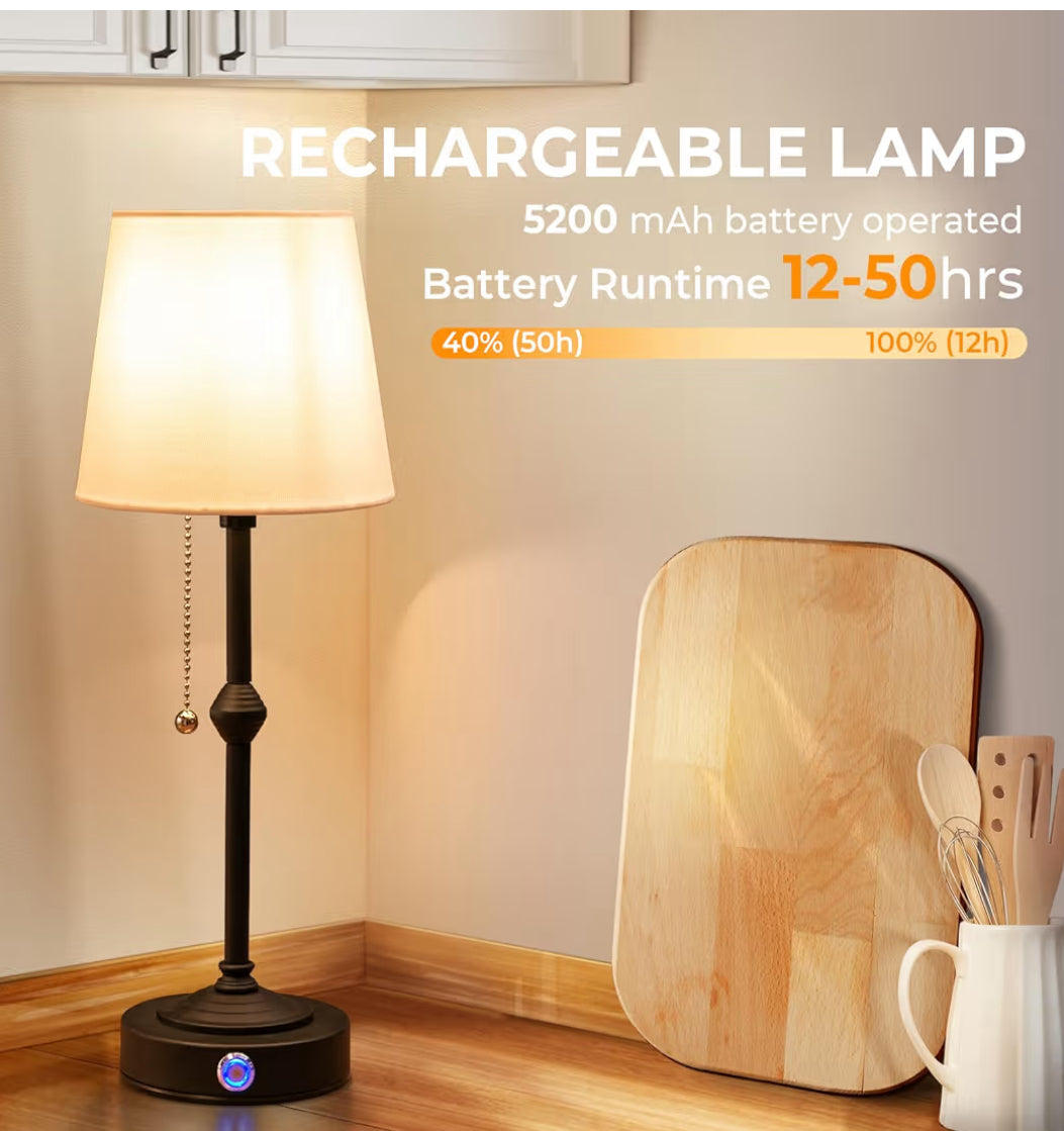 Portable Rechargeable Cordless Table Lamp