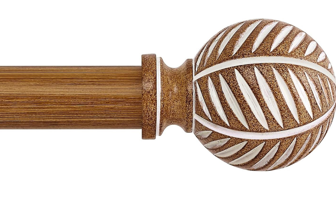 Dress up your windows with our high-quality Wood Boho Curtain Rods for a rustic and stylish look. These adjustable drapery rods perfect for any bedroom or living room.
