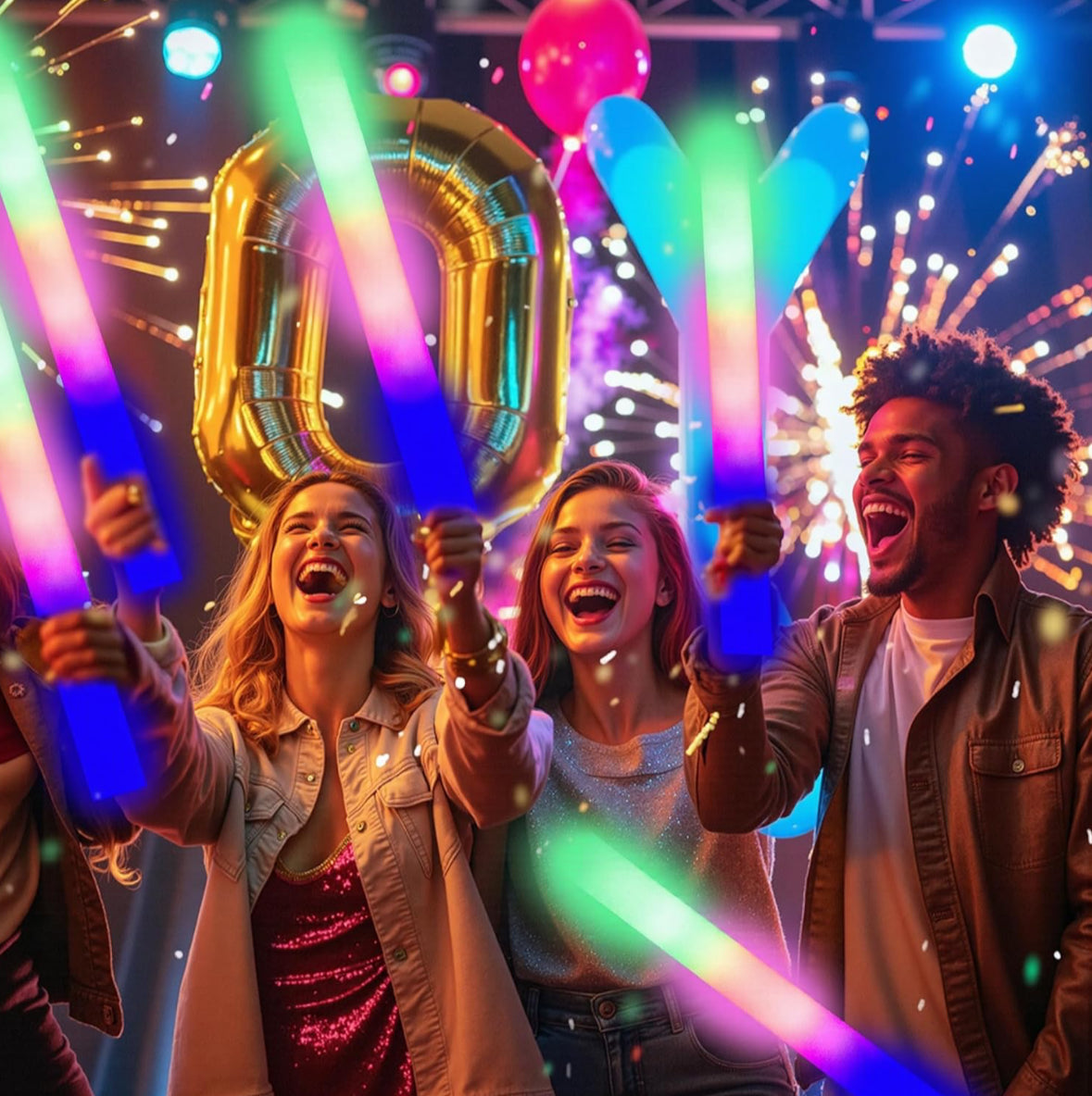 12 PCS Foam Glow Sticks