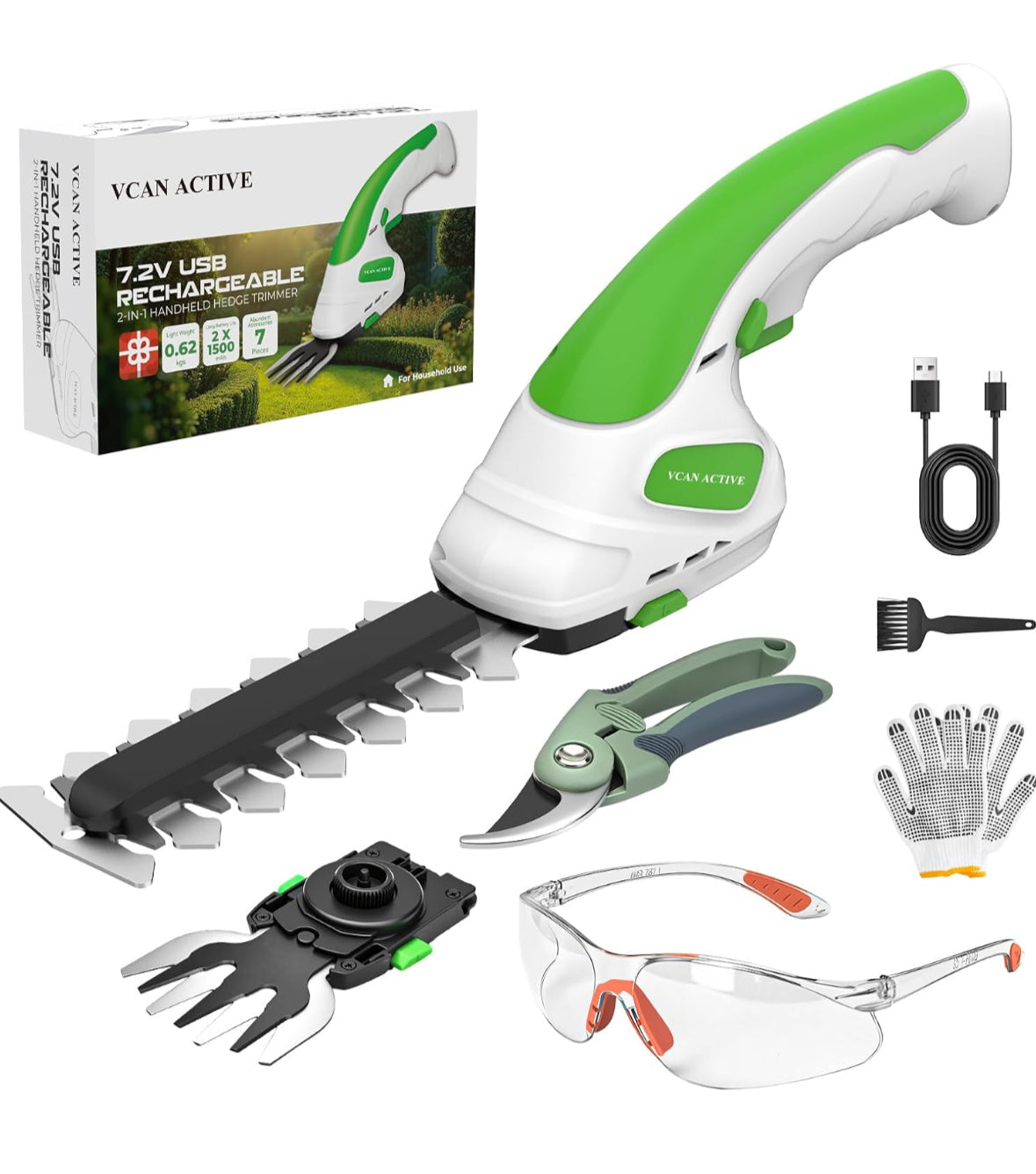 2-in-1 Hedge Trimmer Cordless & Grass Shear