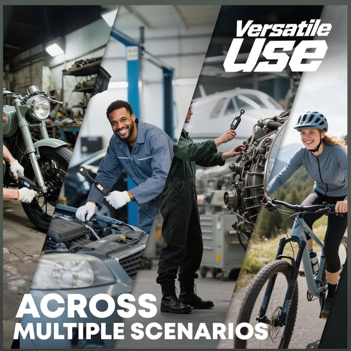 Obtain precise torque measurements with this Digital Torque Wrench Set. Ideal for repairing bikes, motos, and guns. Includes bits and sockets for added versatility.