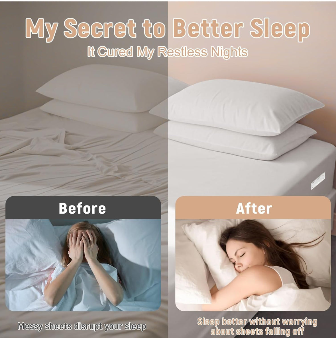 Bed Sheet Holders for Corners 8Pcs, Patented Bed Sheet Grippers Keep Sheets Firm and Tight, Heavy-Duty Sheets Locks(L-Height 4.72″)