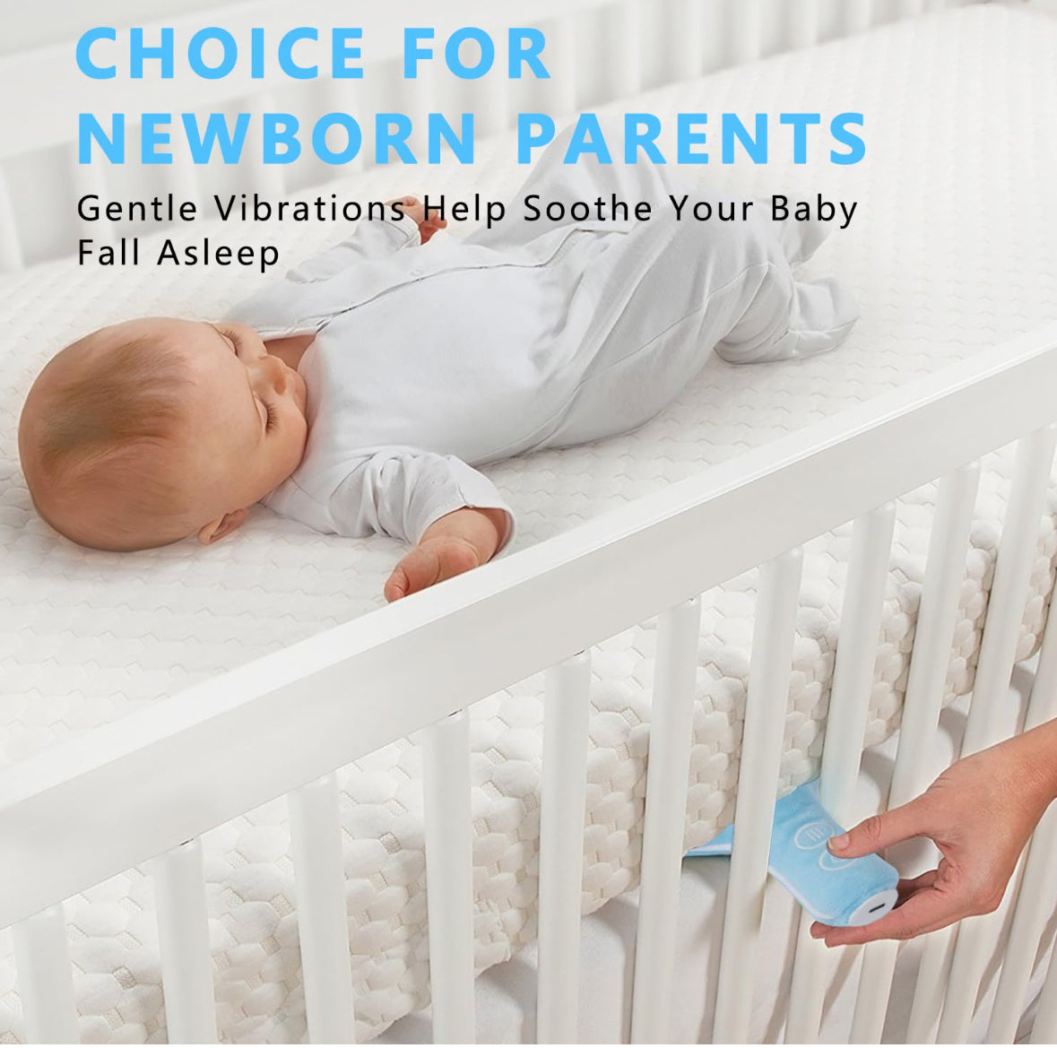 Baby Vibrating Soother, Baby Sleep Soother, Crib Vibrating Soother, 3 Vibration Modes, Help Baby Sleep, Crib Soother, Newborn Baby Essentials, Registry.