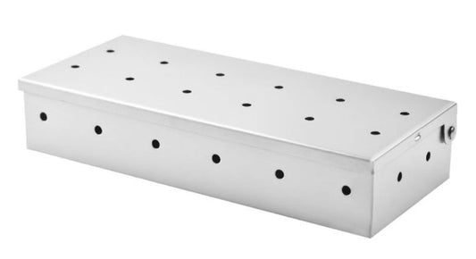 Enhance BBQ Flavor with Stainless Steel Wood Pellet Smoker Box on Any Grill.