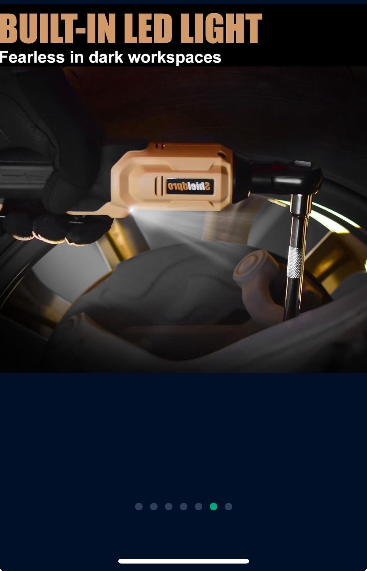 The 20V Electric Ratchet Wrench Set includes a cordless 3/8" ratchet with 400RPM speed, LED light, 2 packs of 2.0AH batteries, fast charger, sockets, adapters, and extension bars.