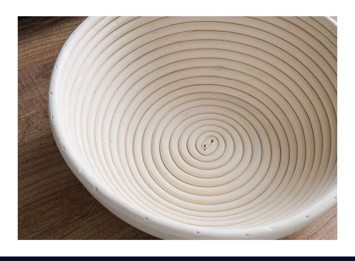 9" Round Bread Proofing Basket - Sourdough Baking Supplies - Banneton Basket for Starter Kit