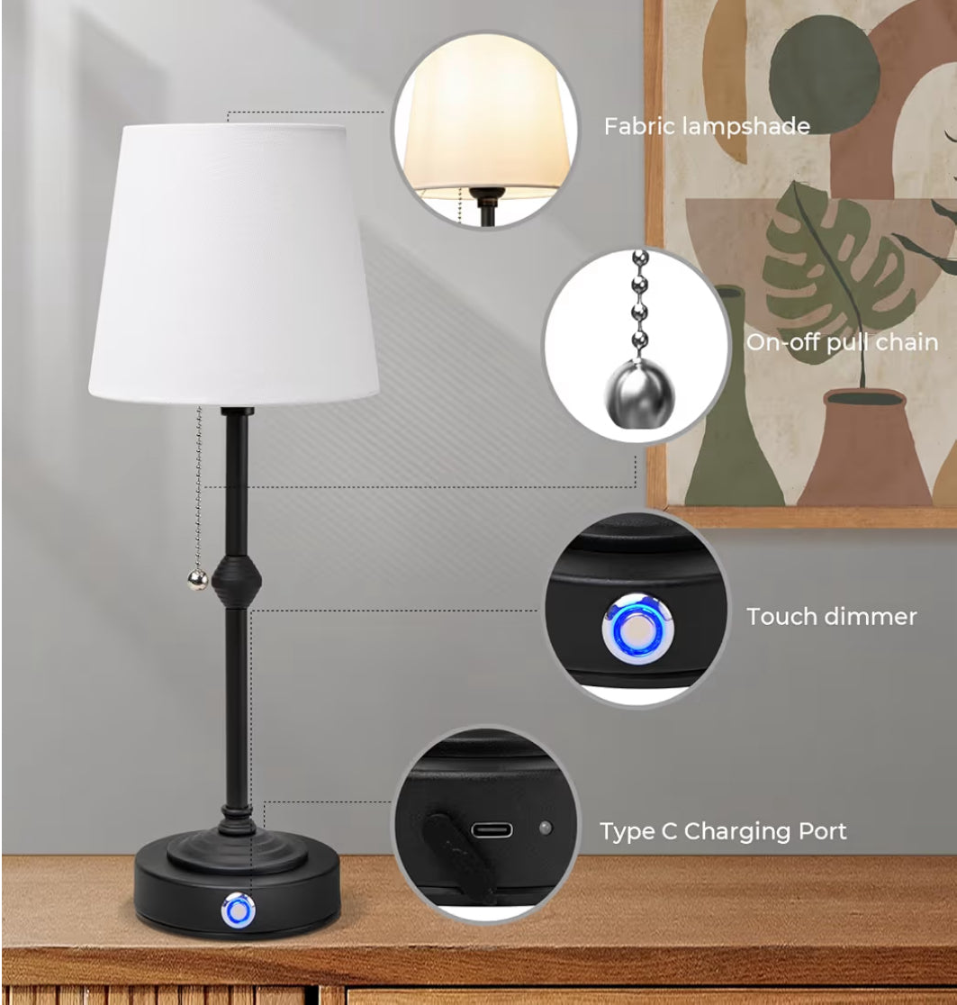 Portable Rechargeable Cordless Table Lamp