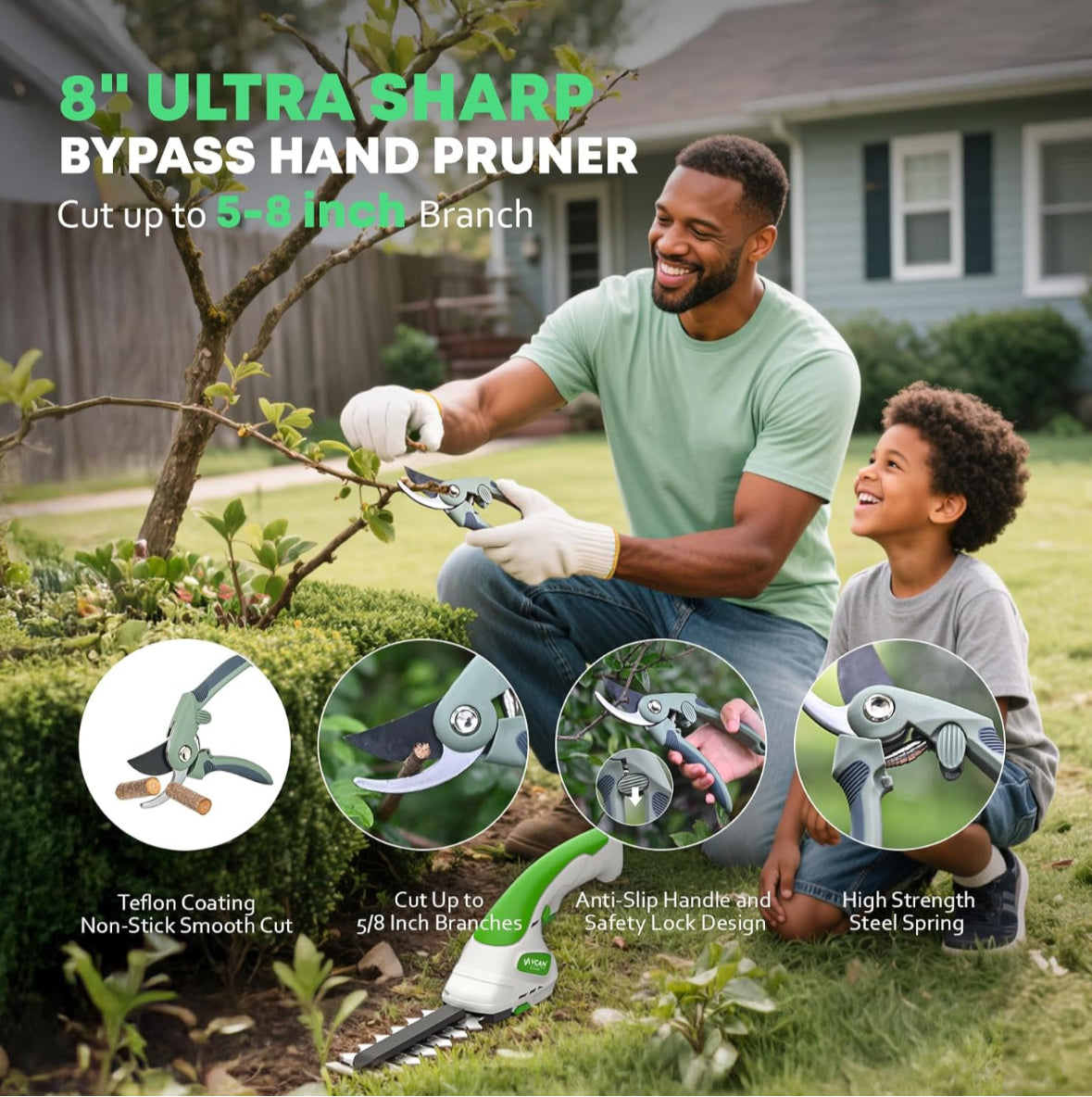 2-in-1 Hedge Trimmer Cordless & Grass Shear