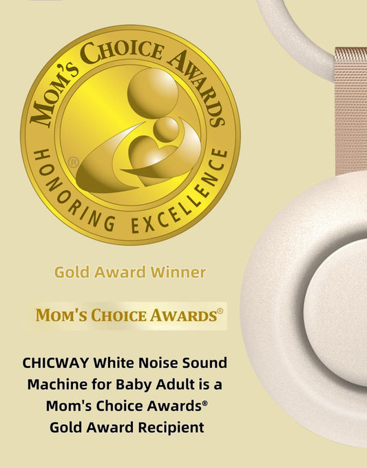 2025 Mom's Choice Awards, Portable Sound Machine for Baby, Smart Cry Detection, 18 Soothing Sound, White Noise, Bluetooth, Nursery Light, Memory Funct