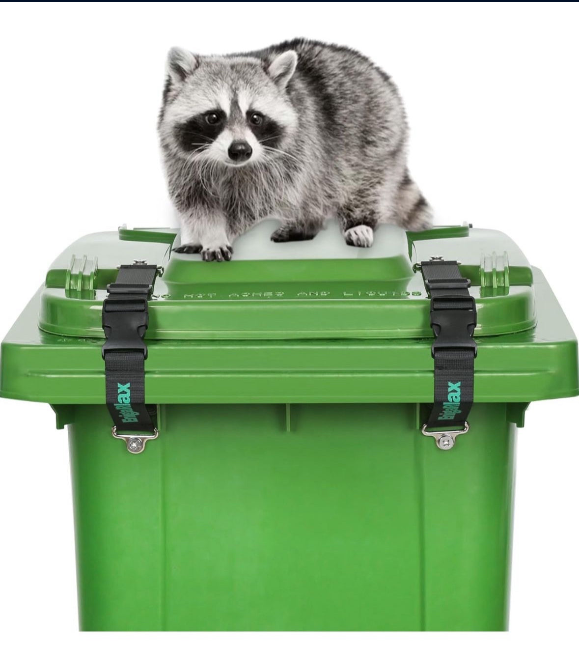 Prevent animal access to outdoor trash with our 2-pack trash can locks. Durable, easy to install strap lid locks.